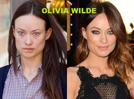 Olivia Wilde with without makeup