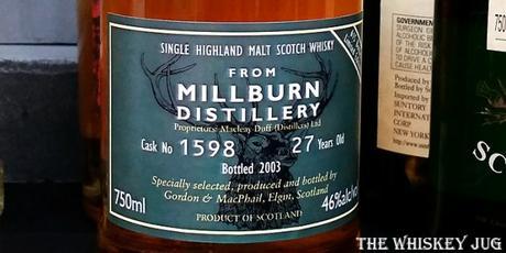 Millburn 27 Years Gordon & Machphail Label