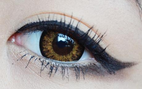 brown colored lenses on brown eyes