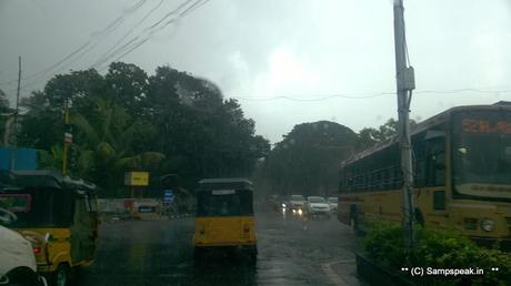 A wet morning in Chennai
