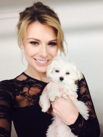West End Star Siobham Dillon with her dog Daphne 