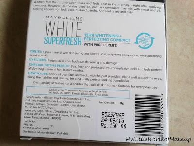 Maybelline New York White Superfresh Compact Review in Pearl