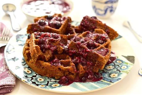 Plantain Waffles with Berry Compote (Paleo, AIP, Grain Free, Dairy Free)