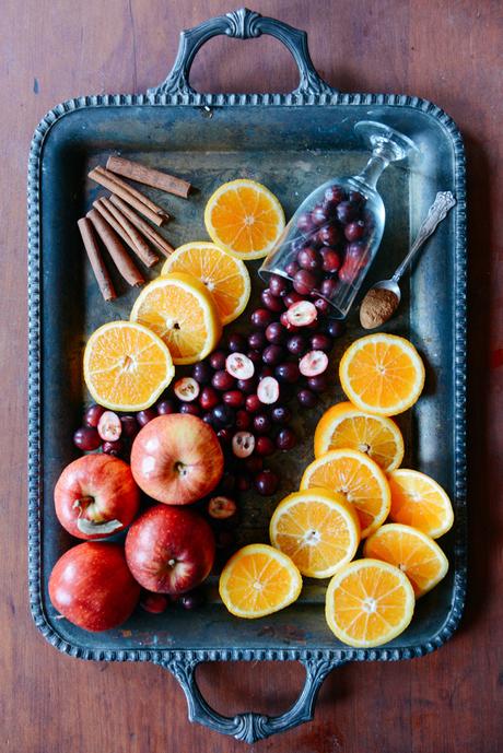 Mulled Wine and a Holiday Spread // www.WithTheGrains.com