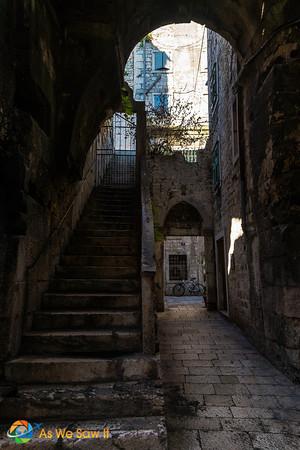 A staircase that was once part of Diocletian's palace