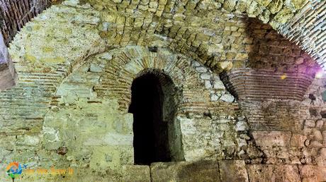 Barreled vaulted ceiling in basement of Diocletian's palace