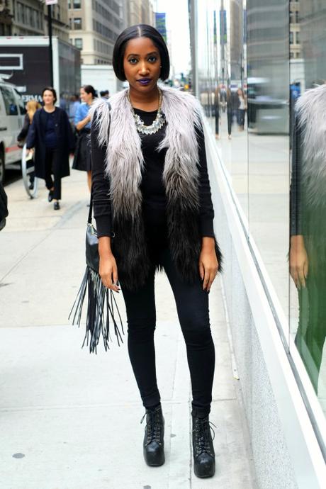 3 Non-Basic Ways to Wear a Fur Vest