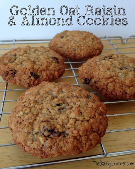 Golden Oat Raisin & Almond Cookies