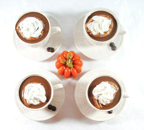 Low Sugar, Dairy Free Hot Chocolate with Creamy Pumpkin