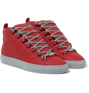 Rouge And Flannel:  Balenciaga Arena High Top Sneakers