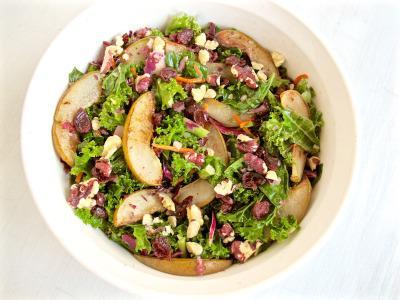 Turkey Trimmings: 50 Amazing Thanksgiving Side Dishes Roasted Pear, Walnut and Kale Salad