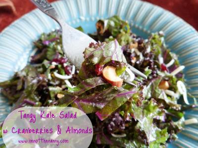 Turkey Trimmings: 50 Amazing Thanksgiving Side Dishes Tangy Kale Salad with Cranberries and Almonds