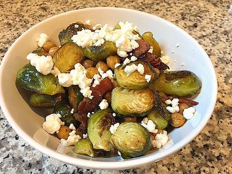 Turkey Trimmings: 50 Amazing Thanksgiving Side Dishes Roasted Brussels and Chickpeas