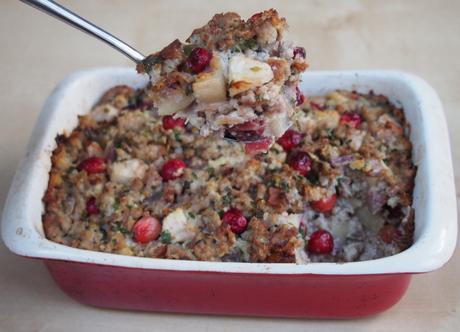 Turkey Trimmings: 50 Amazing Thanksgiving Side Dishes Pear, Cranberry and Sausage Stuffing