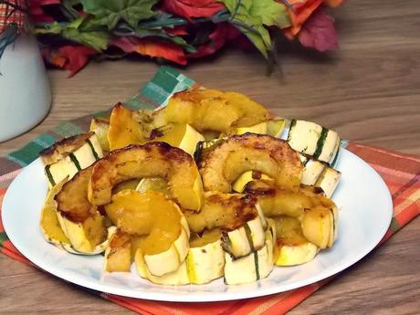 Turkey Trimmings: 50 Amazing Thanksgiving Side Dishes Roasted Delicata Squash with Srirachi Maple Glaze