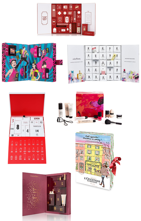 beauty advent calendars 2015 the body shop benefit cosmetics adore beauty myer beauty box mecca charlotte tilbury l'ocitane