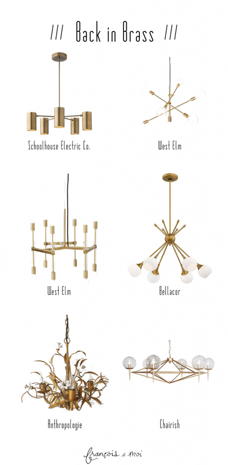 Brass Dining Room Chandeliers | Francois et Moi