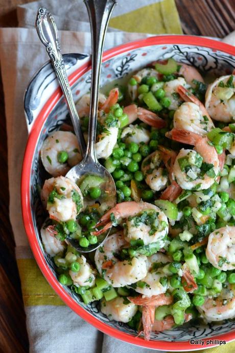 blood orange marmalade ginger shrimp salad