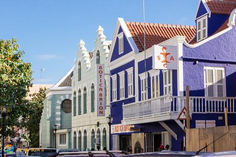 Purple is usually missed in other colorful cities, but not Willemstad, Curacao.