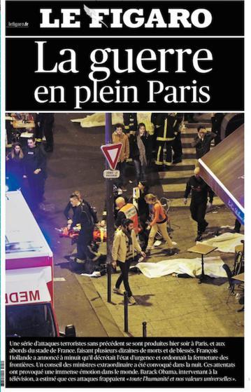 Paris Carnage: The Front Pages tell a Story of Horror