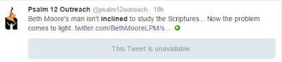 Beth Moore's strangely disappearing tweet: a discernment lesson Beth Moore's strangely disappearing tweet: a discernment lesson