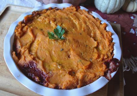 Sweet Potato + Mushroom Vegetarian Shepherd's Pie