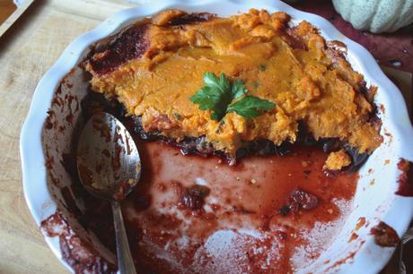 Sweet Potato + Mushroom Vegetarian Shepherd's Pie