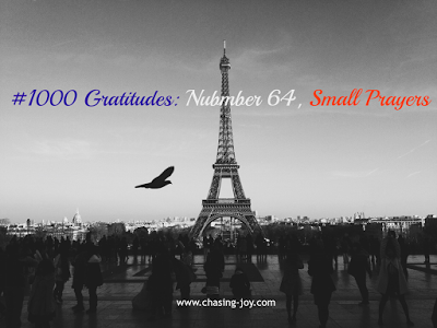 #1000 Gratitudes: Nubmber 64, Small Prayers