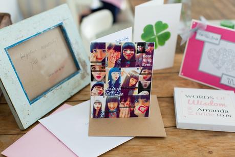 Langar Hall Wedding Photography card with engagement ring selfies