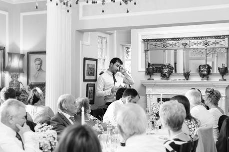 Groom crying during speech