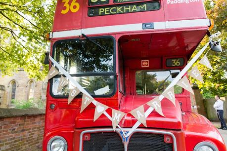 Red London Wedding Bus