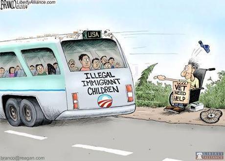 Obama favors illegals over vets