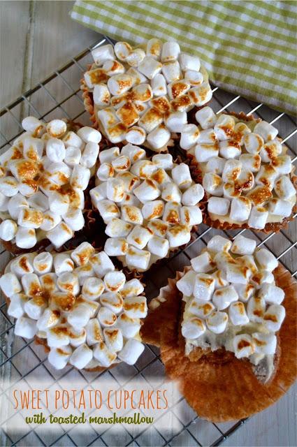 sweet potato cupcakes with toasted marshmallow