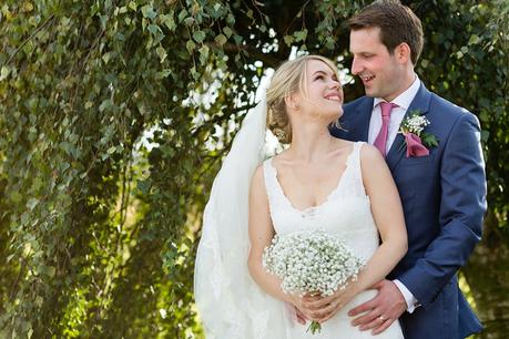 Bride & groom portraits Barmbyfield Barn Wedding Photography