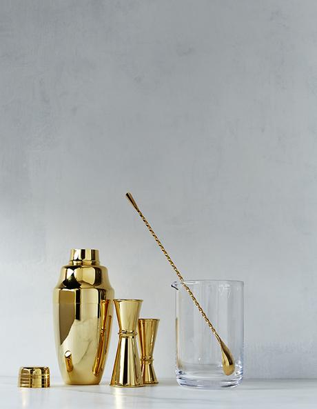 24-karat gold-plated barware collection