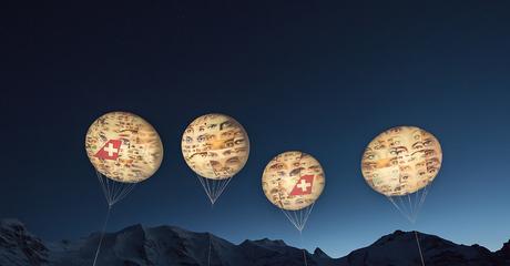 SWISS Unveil Balloon Mountain Art