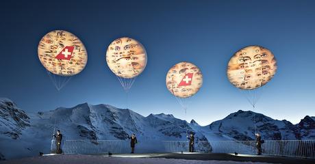 SWISS Unveil Balloon Mountain Art