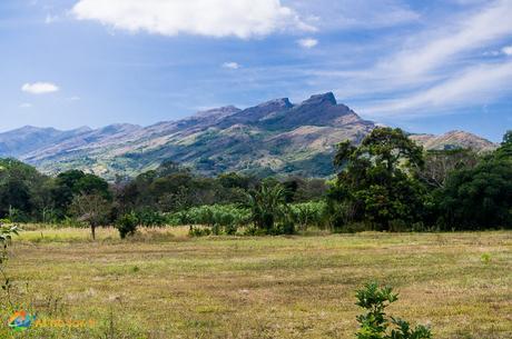 Mountains rising out of the plains north of Santiago, Panama.