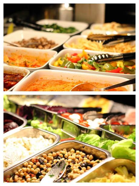 Vegetarian options at Bem Brasil buffet