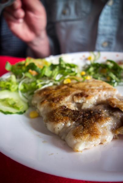 Fish served at Las Mamparas, Cienfuegos, Cuba