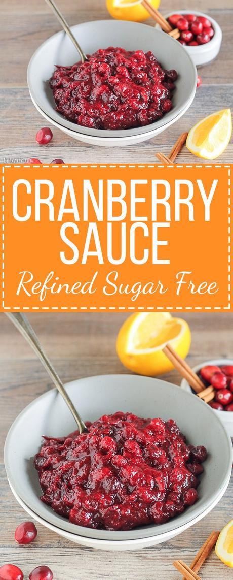 This Paleo Cranberry Sauce is sweetened with maple syrup to keep it refined sugar free. Orange zest and warm spices give this cranberry sauce incredible flavor, and it's done in 15 minutes.
