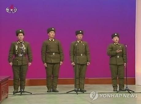 KPA service members involved in the shelling of Yo'np'yo'ng Island in November 2010 speak on DPRK state television (Photo: KCTV-Yonhap).