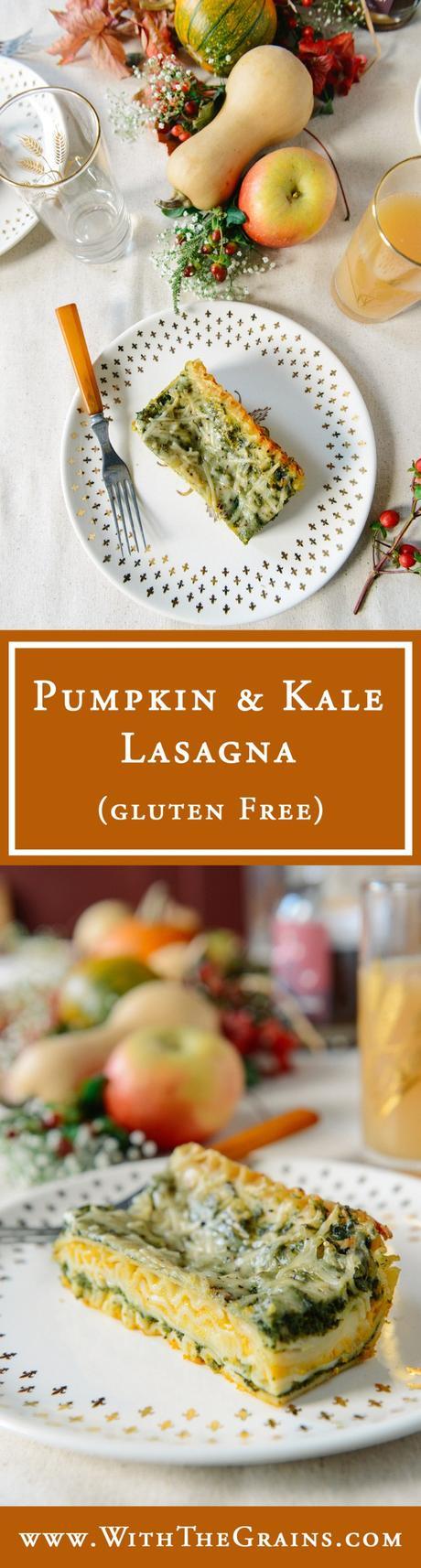 Gluten Free Pumpkin & Kale Lasagna for a Fall Gathering // www.WithTheGrains.com