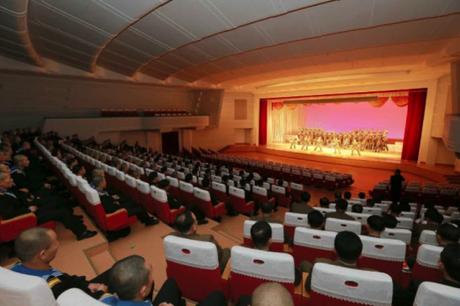 Overview of the venue of a concert Kim Jong Un attended which was part of the 37th KPA Servicepersons' Art Festival (Photo: Rodong Sinmun).