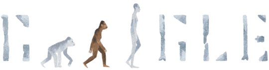 Google doodle on - Lucy the Australopithecus