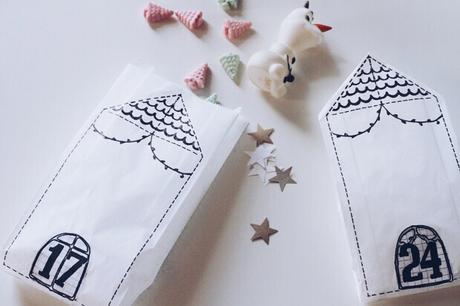 christmas paper bag calender/ candlebag DIY ( free printable).