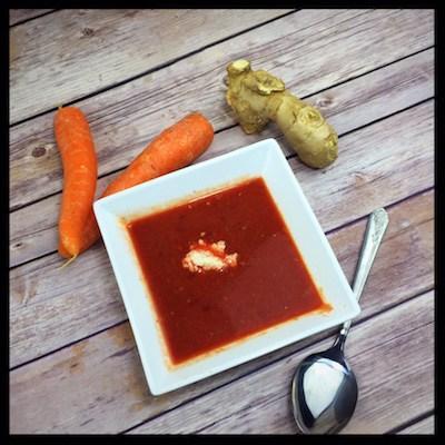beetroot carrot and ginger soup winter warmer