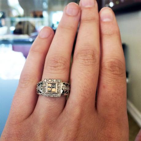 Platinum and diamond engagement ring under 3000