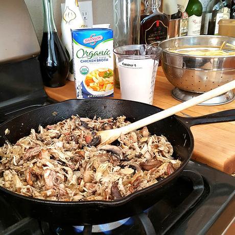 The Best Turkey Tetrazzini has Mushrooms, Bacon, Garlic and Herbs