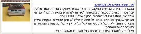 The Palestinian dates are not even kosher!